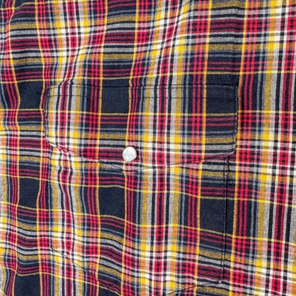 Wrangler Western Shirt Mens XXL Red Black‎ Plaid Cowboy Pearl Snap Farm Ranch - Picture 4 of 13